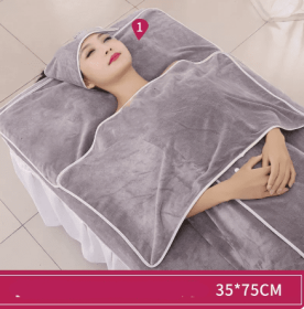 Towel Skin Management Pack Turban Absorbent Quick Dry Make Bed Queen Size (option: Misty rain ash-Pillow towel 35x75cm)