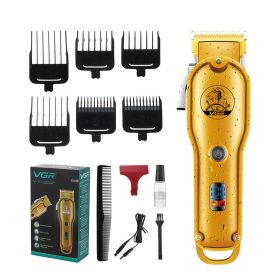 Waterproof LED Digital Display Electric Hairdresser (option: Bronze-USB)