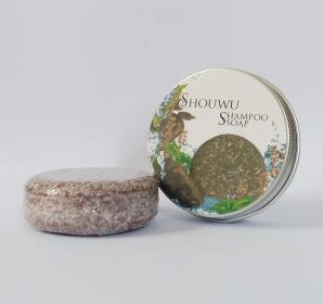 Foreign Trade Silicone Oil Free English Version Polygonum Ginseng Soap Nourishing Soap Shampoo Soap Essential Oil Soap Shampoo Soap (option: Style two aluminum box packagi-55g)