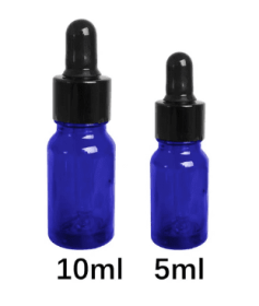 5/10ml Glass Dropper Bottles (option: Blue-10ml)