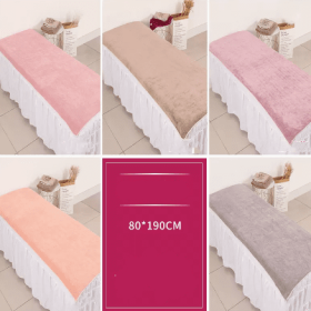 Towel Skin Management Pack Turban Absorbent Quick Dry Make Bed Queen Size (option: Misty rain ash-Bed Towel 80x190cm)