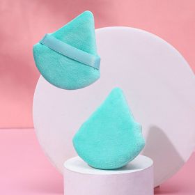 Puff Suede Dry Powder Puff Fan Loose Powder Puff Makeup Sponge (option: Opp2-Green)