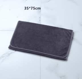 Embroidered Characters Pure Cotton Wrap Turban Make Bed Large Bath Towel (option: Grey Breast Towel 35x75)