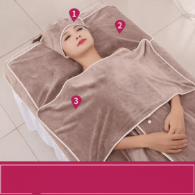 Towel Skin Management Pack Turban Absorbent Quick Dry Make Bed Queen Size (option: Hazelnut brown-Three piece set)