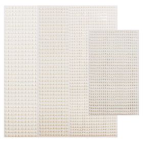 Electric Syllable Face Stickers Eyebrow Stickers Face Stickers Drill Nail Pearl Stickers (option: Pearl rice white-900pieces)