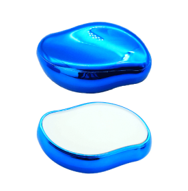 Crystal Physical Hair Eraser Painless Safe Epilator Easy Cleaning Reusable Body Beauty Depilation Tool (option: Metallic dark blue-1PC)