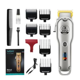 Waterproof LED Digital Display Electric Hairdresser (option: Silver-USB)