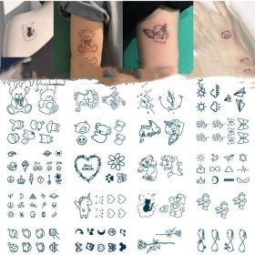 Tide Cool Herbal Juice Tattoo Stick Sexy Ins Wind Collarbone (option: Cartoon 20sheets)