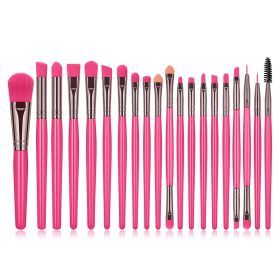 20pcs Fluorescent Color Makeup Brush Set (option: Fluorescent red)