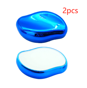Crystal Physical Hair Eraser Painless Safe Epilator Easy Cleaning Reusable Body Beauty Depilation Tool (option: Metallic dark blue-2PCS)