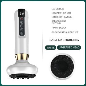 Electric Vacuum Cupping Massager For Body Anti-Cellulite Suction Cup With Essential Oil (option: White-12speed charging-USB)