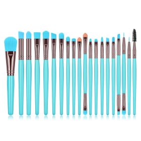 20pcs Fluorescent Color Makeup Brush Set (option: Fluorescent blue)