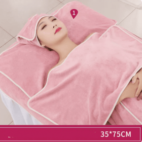 Towel Skin Management Pack Turban Absorbent Quick Dry Make Bed Queen Size (option: Rose powder-Pillow towel 35x75cm)