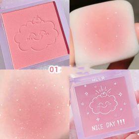 Matte Soft Fog Powder Blusher Rouge Makeup (option: Wild sweet smoked peach)