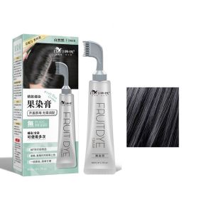 Neutral Fruit Dyeing Comb Hair Cream (option: Black-1pcs)