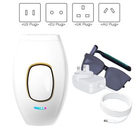 Hair Removal Instrument Mini Portable Face Leg Back Bikini Hair Removal Machine From Home Painless Permanent (option: US-White)