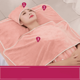 Towel Skin Management Pack Turban Absorbent Quick Dry Make Bed Queen Size (option: Vitality orange-Three piece set)