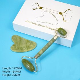Jade Roller Physiotherapy Scraping Massage (option: Cardioid zinc alloy Small)