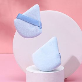 Puff Suede Dry Powder Puff Fan Loose Powder Puff Makeup Sponge (option: Opp6-Blue)