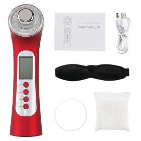 Ultrasonic Color Light Skin Rejuvenation Input And Output Instrument (option: Red OPP Bag-USB Charging)
