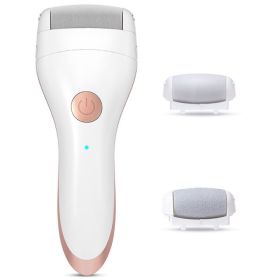 2-in-1 Electric Foot Grinder Set (option: White 1thick and 1thin-USB)