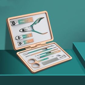 Nail Clipper Set Armor Trench Special Eagle (option: Gold frame green)