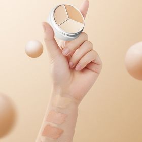 TFTI Three Colors Concealer Concealer Plate Cover Facial Spots Acne Marks Smear-proof Makeup Foundation Cream Dark Circles Dry Oily Skin (option: Three Colors Concealer-1PC)