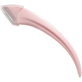 Eyebrow Trimming Knife With Comb Curved Moon Small Beauty Supplies Gadgets (option: Pink-Eyebrow knife)