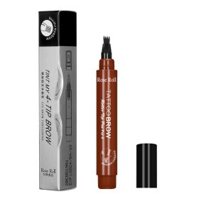 Four Fork Head Beard Pen Beard Drawing Pen (option: Light Brown)