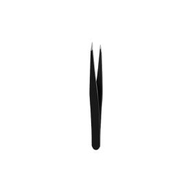 Stainless Steel Eyebrow Tweezers Black Flat Hairs Puller Beauty Makeup Tool (option: Cuspidate)
