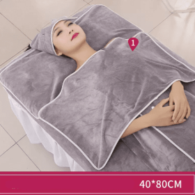 Towel Skin Management Pack Turban Absorbent Quick Dry Make Bed Queen Size (option: Misty rain ash-Chest towel 40x80cm)