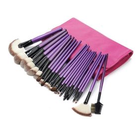 Full Set Of Super Soft Eye Shadow Brush High End Animal Hair Makeup Brush Set (option: Purple Storage bag)