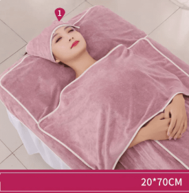 Towel Skin Management Pack Turban Absorbent Quick Dry Make Bed Queen Size (option: Coral violet-Bandana 20x70cm)