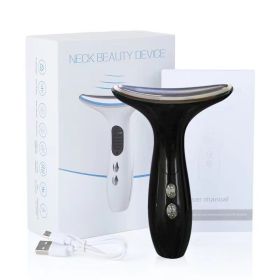 Skin Rejuvenation Face Lifting And Tightening RF Massage Instrument (option: Black-English version)
