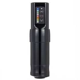 Tattoo Pen Machine Gun With Wireless Rechargeable Battery Supply (option: Black-USB)