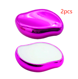 Crystal Physical Hair Eraser Painless Safe Epilator Easy Cleaning Reusable Body Beauty Depilation Tool (option: Metallic rose-2PCS)