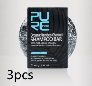 Hand-Extracted Soap Shampoo Bamboo Charcoal Shampoo Soap (option: 3pcs)