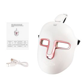 Electric Light Beauty Instrument Facial Mask Instrument Seven Color Light (option: Gold-No box-USB)