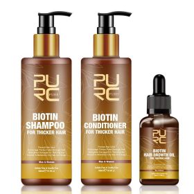 PURC Hair Care Ginger Biotin Three-piece Shampoo Conditioner Repair Dry And Frizz Essential Oil (option: Biotin Essential Oil 30ml)