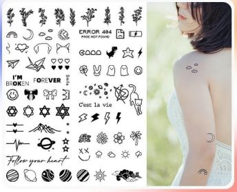 Tide Cool Herbal Juice Tattoo Stick Sexy Ins Wind Collarbone (option: Juice 75Stickers)
