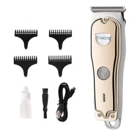 Usb Charging Oil Head Liquid Crystal Display Hairdresser (option: Gold-No liquid crystal-USB)