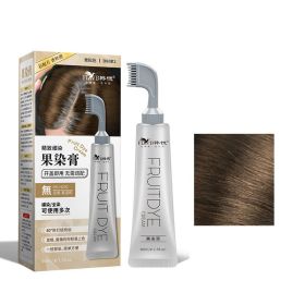 Neutral Fruit Dyeing Comb Hair Cream (option: Brown-1pcs)