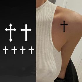 Tide Cool Herbal Juice Tattoo Stick Sexy Ins Wind Collarbone (option: Cross Type B3 sheet)