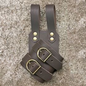 PU Waist Belt Buckle Sword Sleeve (option: Deep coffee-Left hand)