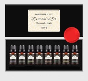 Single Essential Oil Set 10ml Single Essential Oil Plant Aroma Tea Tree (option: Eight pack)