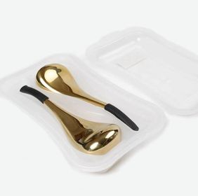 Stainless Steel Face And Eye Massage Ice Scoop (option: Gold 2boxes)