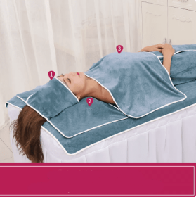 Towel Skin Management Pack Turban Absorbent Quick Dry Make Bed Queen Size (option: Blue brick-Three piece set)
