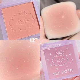 Matte Soft Fog Powder Blusher Rouge Makeup (option: Peach and orange)