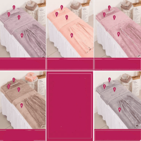 Towel Skin Management Pack Turban Absorbent Quick Dry Make Bed Queen Size (option: Rose powder-Four piece set)