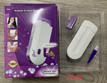 Women's USB Electric Induction Electric Hair Remover (option: Small color box packaging-UK-2pcs)